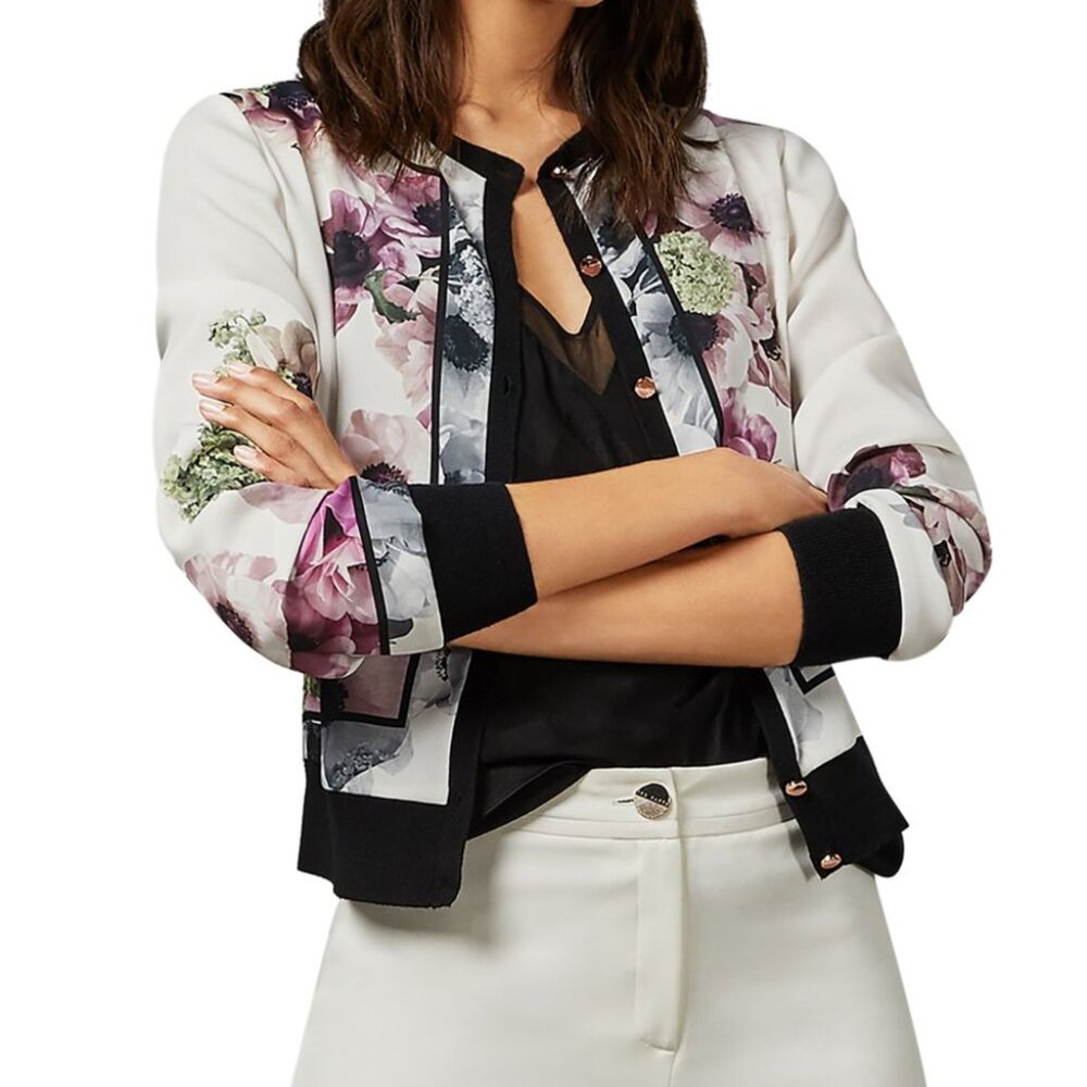 [NWT] Ted Baker Eyala Neopolitan Floral Print Cardigan